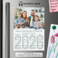 2026 Calendar Photo Custom Colour Christmas Card
