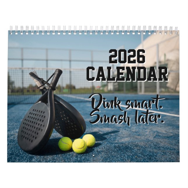 2026 Calendar Pickleball Funny Quotes Pickleballer (Cover)