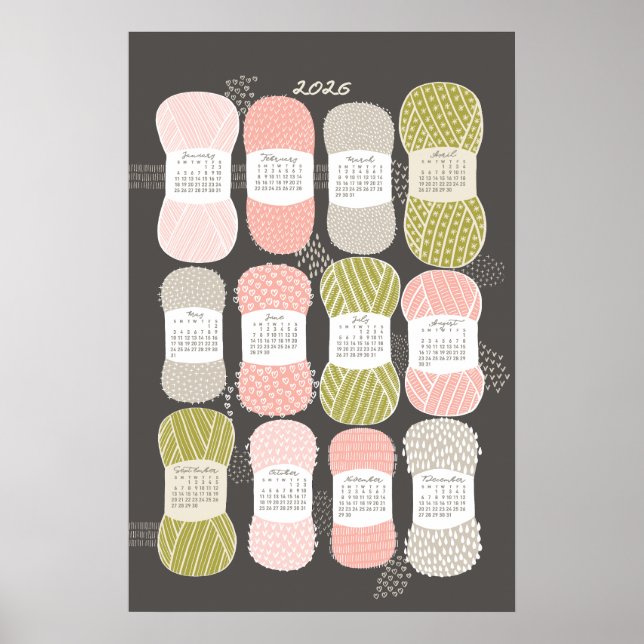 2026 Calendar Poster Brown (Front)