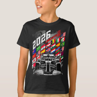 2026 Calendar Racing Circuit Schedule Places T-Shirt