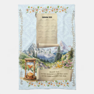 2026 Calendar Towel Alps Mountains Proverbs