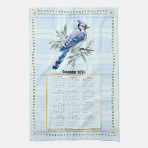 2026 Calendar Towel Bluejay 2