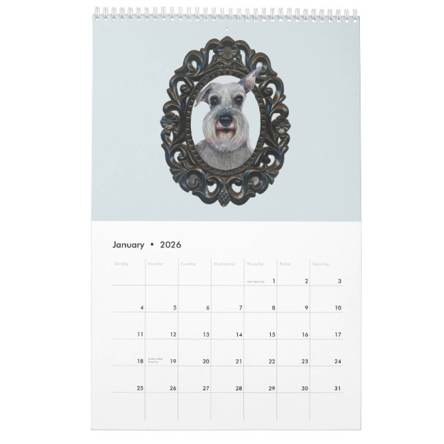 2026 Calendar Watercolor Pet Portraits by Amy DeVa (Jan 2026)