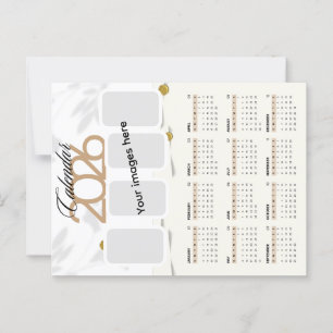 2026 calendar with image postcard