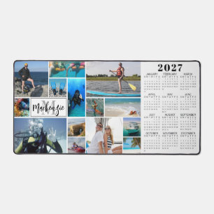 2026 Calendrier 14 Photos Monogramme Nom Couleur p