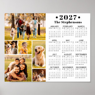 2026 Calendrier 6 Collage photo Poster personnalis