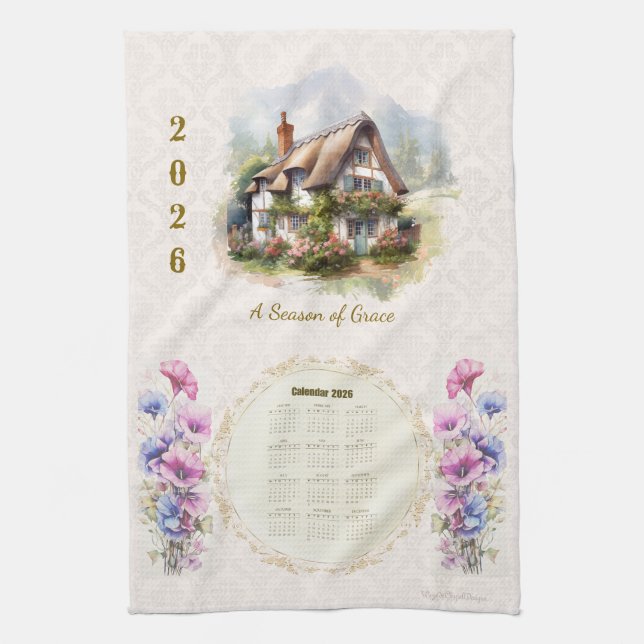 2026 Calendrier Église de serviettes Une saison de (Vertical)