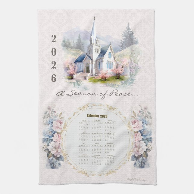 2026 Calendrier L'église des serviettes Une saison (Vertical)
