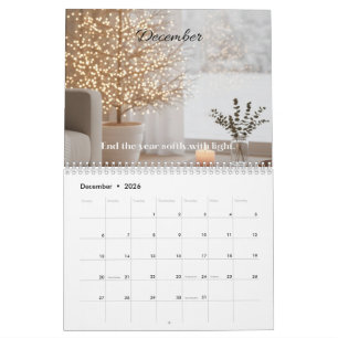 2026 Calm Calendar — Minimalist Soft Aesthetic