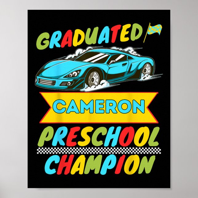 2026 Cameron Personalized Last Day Of Preschool Gr Poster (Front)
