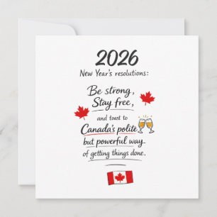 2026 Canadian New Year's Resolution Holiday Card