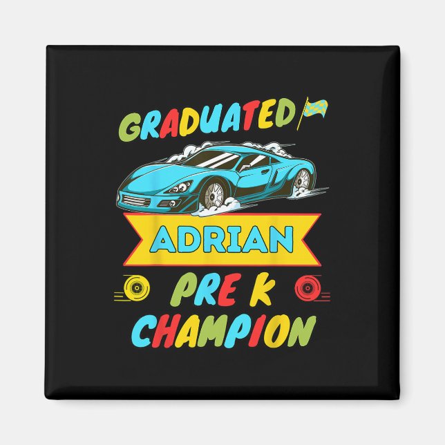 2026 Car Adrian Personalized Last Day Of Pre K Gra Magnet (Front)