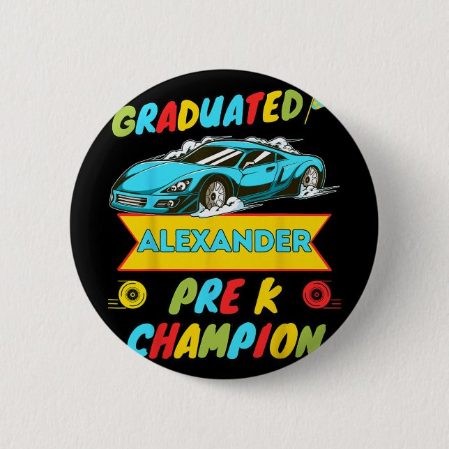 2026 Car Alexander Personalized Last Day Of Pre K  2 Inch Round Button (Front)