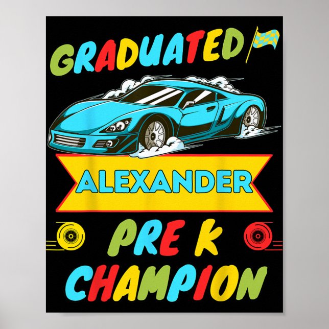 2026 Car Alexander Personalized Last Day Of Pre K  Poster (Front)
