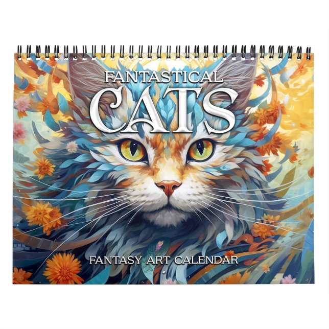 2026 Cats Whimsical Fantasy Art Calendar (Cover)