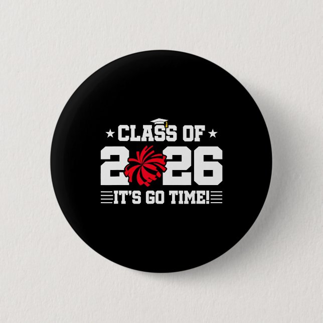 2026 Cheer Team - Cheerleading - Cheerleader - Cl  2 Inch Round Button (Front)