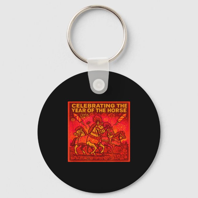 2026 Chinese New Year - Celebrating The Year Of Th Keychain (Front)