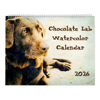 2026 Chocolate Lab Dog Lama Gift Labrador Lovers  Calendar