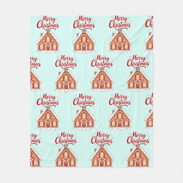 2026 Christmas House Fleece Blanket (Front)