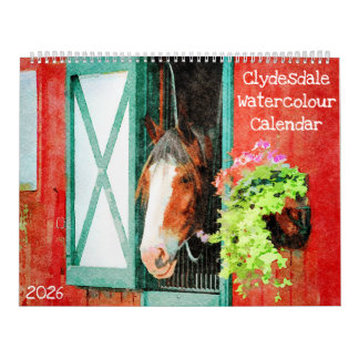 2026 Clydesdale Heavy Horse Lover Owner Clyde Gift Calendar