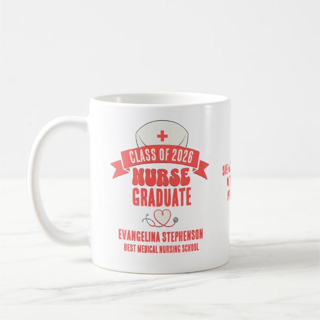 2026 Custom Nurse Graduate Gift for Nursing Grads Coffee Mug (Left)
