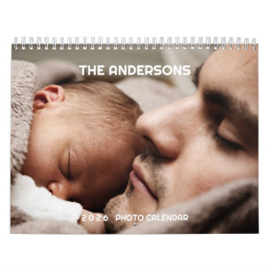 2026 Custom Photo Calendar Editable Year Text