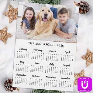 2026 Custom Photo & Family Name Calendar Card
