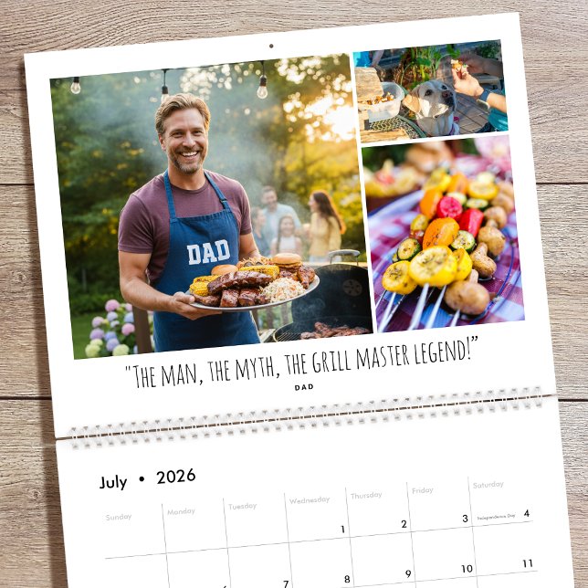 2026 Custom Photo Fun Family Quotes Modern Calendar (Creator Uploaded)