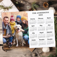 2026 Custom Photo Simple Family 12 Month Calendar