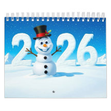 2026 Cute Seasonal Character Wall Calendar (Small)