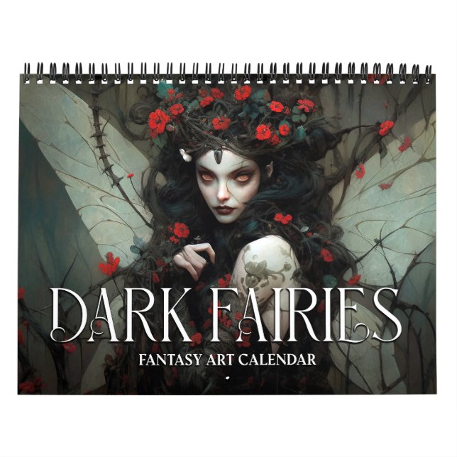 2026 Dark Fairies Fantasy Art Calendar (Cover)