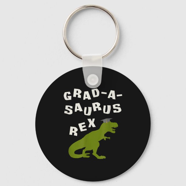 2026 dinosaur graduation funny t rex college high keychain (Front)