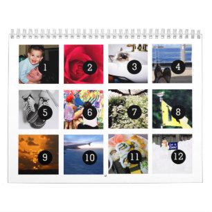 2026 Easy as 1 to 12 Your Own Photo Calendar White