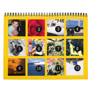 2026 Easy as 1 to 12 Your Photo Calendar Yellow