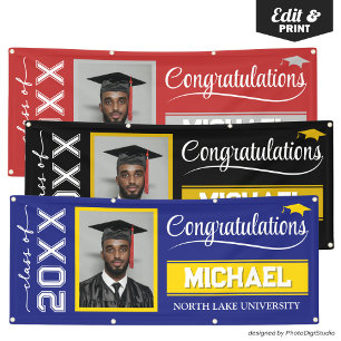 2026 Editable Graduation Banner with Name & School