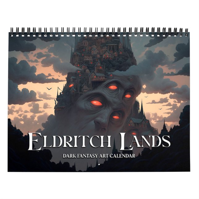 2026 Eldritch Lands 6 Dark Fantasy Horror Art Calendar (Cover)