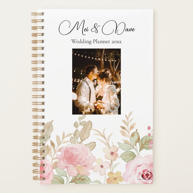 2026 Elegant Floral Wedding Personalized Wedding Planner (Front)
