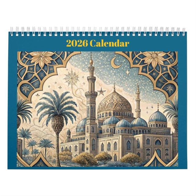 2026 English Calendar with Islamic Designs/Quotes (Cover)