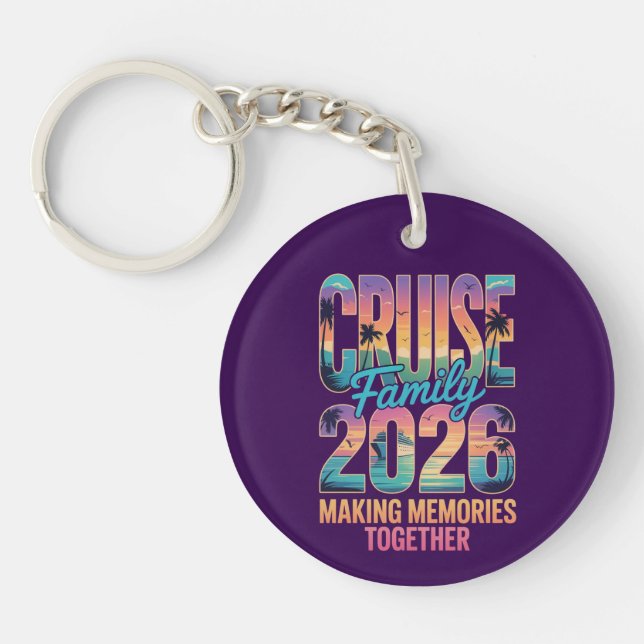 2026 Family Cruise Memory Keychain  (Front)