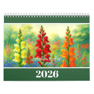 2026 Floral – Colourful Botanical Illustrations Calendar