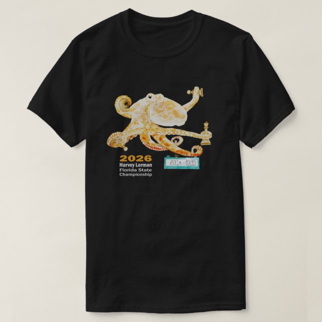 2026 Florida State Chess Championship Dark Tee (Design Front)