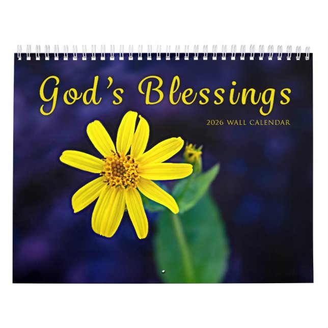 2026 Flower Blessings Wall Calendar (Cover)