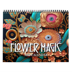 2026 Flower Magic 2 Stylized Flowers Art Calendar