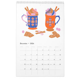 2026 Folk Art Cottagecore Grannycore Traditional Calendar