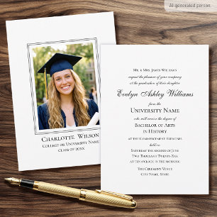 2026 Formal Commencement Invitation Photo Card