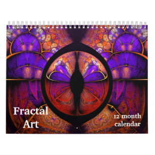 2026 Fractal Art Abstract Psychedelic Calendar
