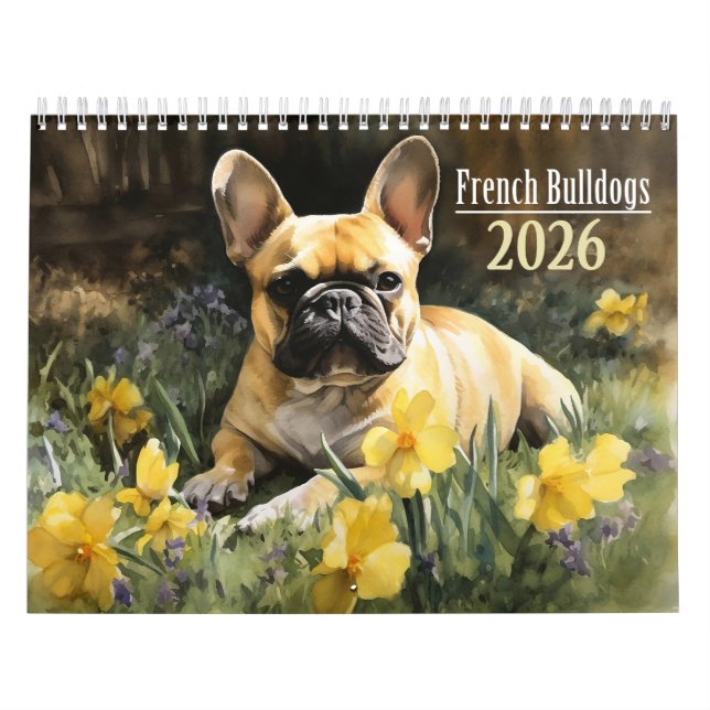2026 French Bulldog Calendar (Cover)