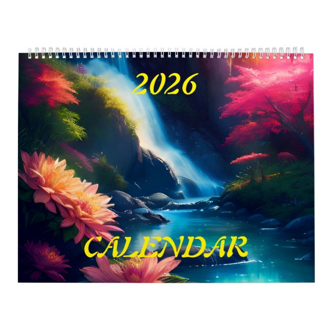 2026 Glorious Gorgeous Waterfall Splendour Calendar (Cover)