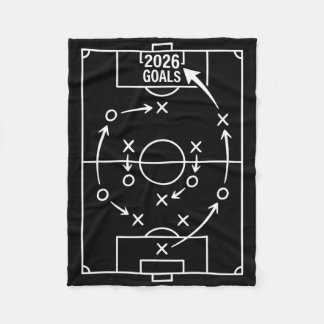 2026 Goals Soccer Strategy Fleece Blanket