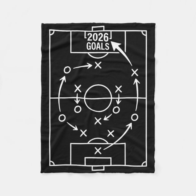 2026 Goals Soccer Strategy  Fleece Blanket (Front)